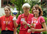 Damen (von links) Simone Stegmaier, Heike Pawzik, Silke Stutzke